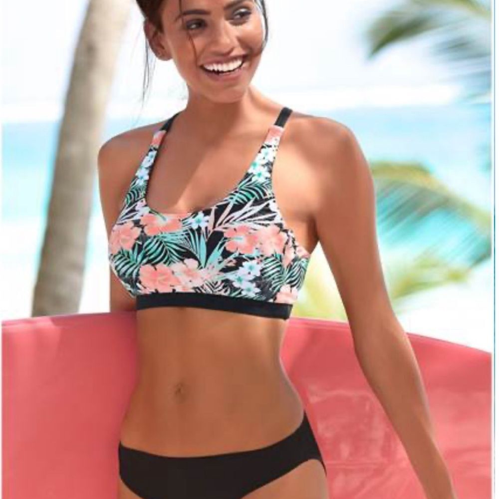 Venus Sport Bikini Floral Maui Tropical size 2 swim suit